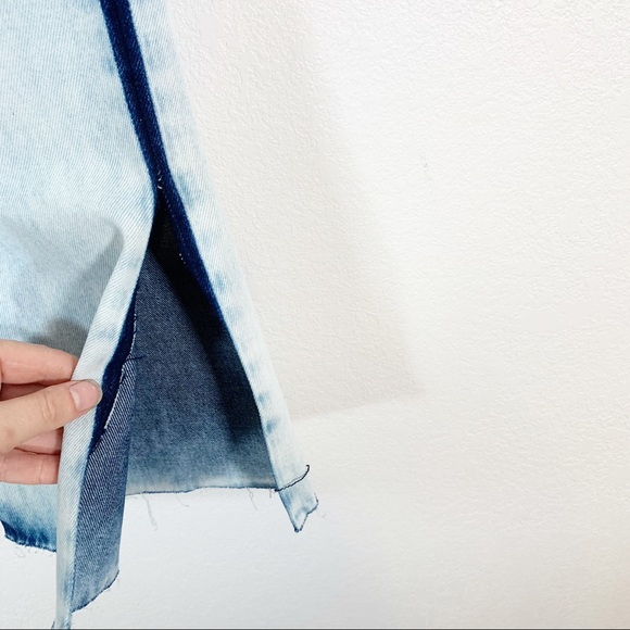 Lovely Pepa Wide Leg Acid Wash Cropped Jeans - Picture 7 of 8